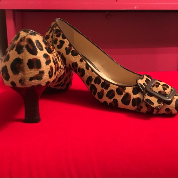 Cole Haan Shoes - Cole Haan Calf Hair Animal Print Kitten Heels